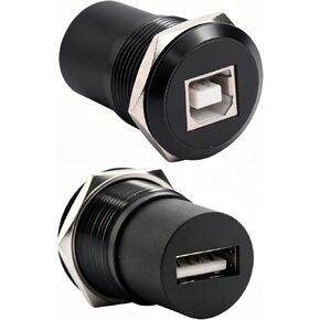 PENGLIN قطعتان من USB B إلى موصل تثبيت على اللوحة، موصل بيانات USB 2.0 أنثى بدون لحام، محول USB من النوع B إلى USB 2.0 ثابت للماسح الضوئي للطابعة in Kuwait