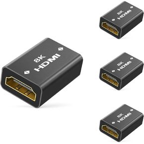 لينو وصلة HDMI 8K، محول HDMI 2.1 انثى الى انثى، موصل HDMI الى HDMI، يدعم 3D 8K UHD HDR ARC للابتوب وتلفزيون HD والكمبيوتر والشاشة والسينما، قطعتين in Kuwait