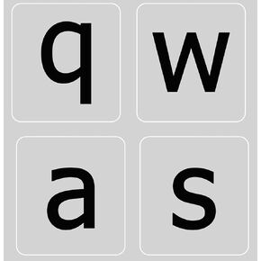 English Us Large Lettering (Lower case) Non Transparent Black Backgroubd Keyboard Stickers for Laptops Desktop Computers Keyboards in Kuwait