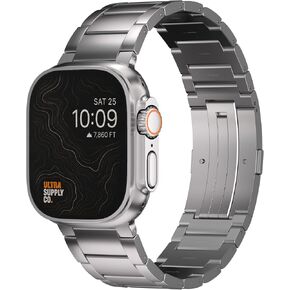 Ultra 2 Titanium Band 49mm Compatible with Apple Watch Ultra 2 & Ultra 1 Metal Band - Titanium Metal Bracelet in Kuwait