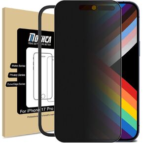 واقي شاشة Mothca Matte للخصوصية لهاتف iPhone 14 Pro Max مقاس 6.7 بوصة مع ملصق محاذاة، مضاد للتجسس ومضاد للوهج تغطية كاملة من الزجاج المقسى المضاد لبصمات الأصابع ناعم وغير داكن، سهل التركيب in Kuwait