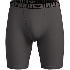 AMERICAN HEAVEN Men's Knee Length Boxer Briefs | Ultra Soft -Stretch Base Layer Boxer Brief with Fly-Pack of 6 in Kuwait