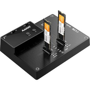 Dual Bay NVMe Docking Station, MAIWO M.2 Duplicator with NVMe Clone(Max 10Gbps),M.2 Dock with LED Indicator Light,Automatically Sleep in Kuwait