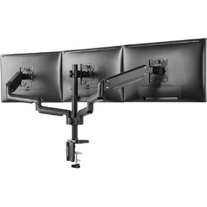 Mount-It! Triple Monitor Mount - 3 Monitor Stand for Gamers, Entrepreneurs and Professionals | Triple Monitor Stand Fits Curved or Flat Screens from 17 to 27inches - Holds 15 Lbs per Screen in Kuwait
