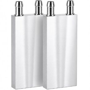 Clyxgs Aluminum Water Cooling Block,Liquid Cold Water Plate Heat Sink Water-Cooled Exchanger Head semiconductor Refrigeration Sheet CPU Graphics Radiator Heatsink Endothermic Head (40 x 80 x 12mm)2pcs in Kuwait