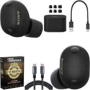 Sony WH1000XM4/S Premium Noise Cancelling Wireless Over-The-Ear Headphones Bundle with Deco Gear Wood Headphone Display Stand and Protective Travel Carry Case in Saudi Arabia