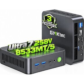 جي ام كي تيك كمبيوتر مكتبي صغير انتل كور i7-12650H ويندوز 11 برو 24GB DDR5 1TB PCIe الجيل 4 SSD 4K شاشة عرض ثلاثية، نوع C، واي فاي 6، بلوتوث 5.2، ار جيه 45 2.5G in Kuwait