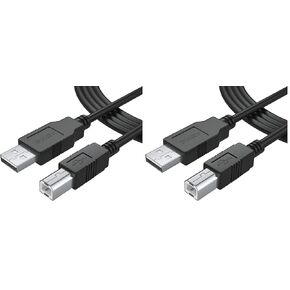 بي دبليو ار + كيبل طابعة USB 2.0 بطول 6 اقدام لاتش بي اوفيس جيت ليزر جيت انفي وكانون بيكسما وابسون وورك فورس ستايلس اكسبريشن هوم وبراذر وسيلويت كاميو، سلك فاكس عالي السرعة 2.0 (1.8 متر) in Kuwait