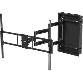 VIVO Recessed 50 to 75 inch LED LCD TV Wall Mount, Articulating Full Motion in-Wall TV Bracket for Flush Installation, 30 Inch Extended Articulating Arm, Holds up to 110 lbs, Black, MOUNT-REC01 in Kuwait