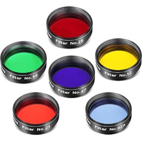 Astromania 1.25-Inch Color Filter Set (6 Pieces) - Value Filter Pack - Simply Screwed into The Thread on The Eyepiece in Kuwait