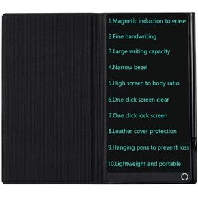 Amoretti Sonnet Mini LCD Writing Tablet, 6.5in Double Display Erasable Reusable Electronic Drawing Pads, Electronic scratchpad for Kids and Adults（Black in Kuwait