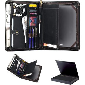 Leather Case for ipad Pro 11" Genuine Leather Multifunctional Smart Folio with Pencil Holder Zipper Pocket for iPad 11 /iPad 10.5/10.2 inch ipad/iPad 9.7 in Kuwait
