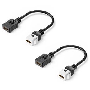 في سي اي محول مقبس HDMI كيستون من قطعتين، وصلة كيبل وصلة HDMI انثى الى انثى - 6 انش in Kuwait