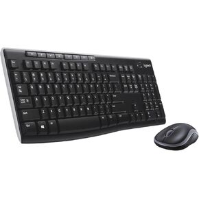 Logitech K270 Wireless Keyboard for Windows, 2.4 GHz Wireless, Full-Size, Number Pad, 8 Multimedia Keys, 2-Year Battery Life, Compatible with PC, Laptop, Black in Kuwait