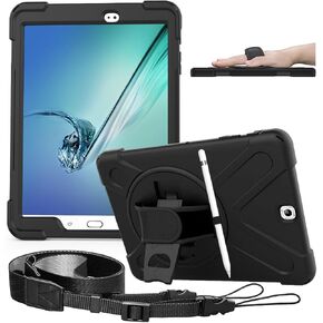 DreamerX Kids Case for Lenovo Tab K10 2021 / M10 FHD Plus 2nd Gen 10.3-inch 2020, Rugged Silicone Case Cover with Stand Hand/Shoulder Strap for 10.3" Tab K10 TB-X6C6L TB-X6C6F M10 Plus TB-X606F, Black in Kuwait