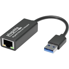 Plugable USB to Ethernet Adapter, USB 3.0 to Gigabit Ethernet, Supports Windows 11, 10, 8.1, 7, XP, Linux, Chrome OS in Kuwait