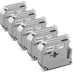 6-Pack Compatible with Brother P Touch M Tape M-231 M-K231 M-K131 431 531 631 731 Label Tape 12mm 0.47 Inch, Work for Brother PT-M95 PT-70BM PT-90 PT-65 PT-45 Label Maker Refills PTM95 Label Tape in Kuwait