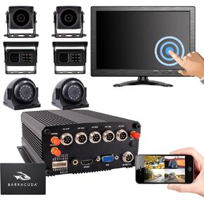 JOINLGO 8 Channel Mobile DVR Backup Camera System Remote Monitor on PC Phone GPS WIFI 4G 1080N AHD Vehicle Car DVR MDVR Video Recorder with 8 1080P sensor Car Cameras for Truck/RV/Bus in Kuwait