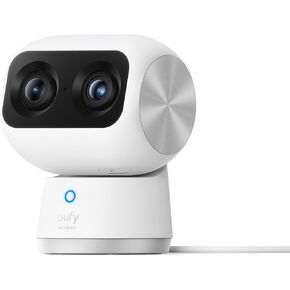 كاميرا eufy Security الداخلية S350، كاميرات مزدوجة، كاميرا أمان بدقة 4K UHD مع تكبير 8× وPTZ 360 درجة، الذكاء الاصطناعي البشري/الحيوانات الأليفة، مثالية لمراقبة الأطفال/كاميرا الحيوانات الأليفة/أمن المنزل، شبكة Wi-Fi 6 مزدوجة النطاق، التوصيل in Kuwait