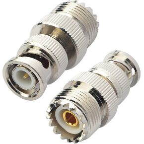 Boobrie 2pcs BNC UHF RF Coaxial Coax Adapter SO239 UHF Female to BNC Male Connector Low Loss Ham Radio Coax Adapter for RF Antennas/Wireless LAN Devices/Coaxial Cable/Wi-Fi Radios in Kuwait