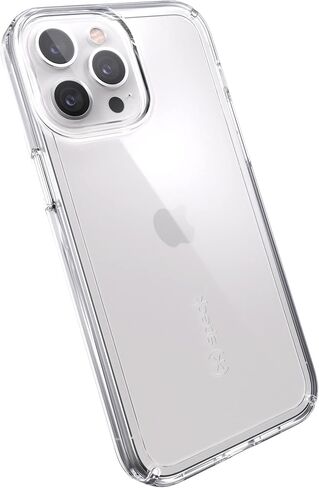 Speck Clear iPhone 15 Case - Slim, Built for MagSafe, Drop Protection Grip - for iPhone 15, iPhone 14 & iPhone 13 - Scratch Resistant, Anti-Yellowing, 6.1 Inch Phone Case - GemShell Grip Clear in Kuwait