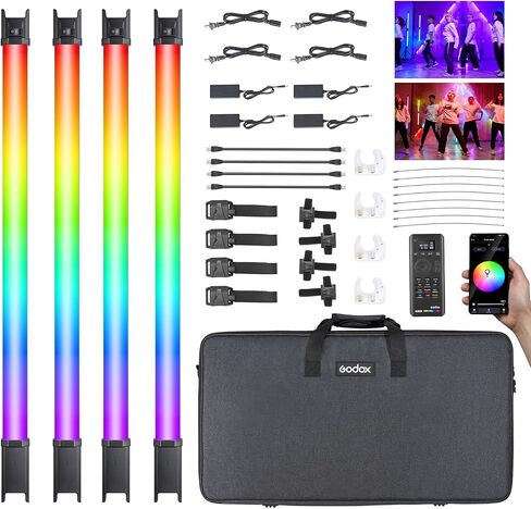 Godox LC500R RGB LED Video Light Wand,2500K-8500K Handheld Fill Light Photography LED Light Stick with Remote Control & Barn Door,Built-in 2600mAh Lithium Battery,14 Lighting Effects in Kuwait