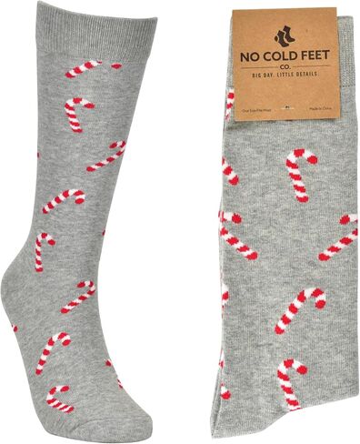 No Cold Feet Fun Cute Christmas Novelty Dress Socks for Men for Xmas, Holiday, Ugly Christmas Party, Gift Box Set, 4-Pack in Kuwait