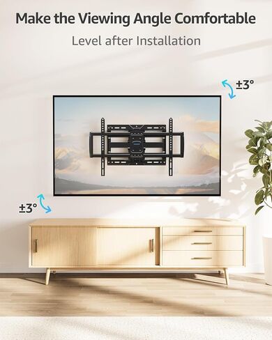 MOUNTUP Full Motion TV Wall Mount for Most 37-82'' TV, Premium Ball Bearings Design for Ultra-Slim OLED TV Smooth Swivel & Extension, TV Mount Bracket Articulating Arm Holds 100LBS, Max VESA 600x400mm in Kuwait