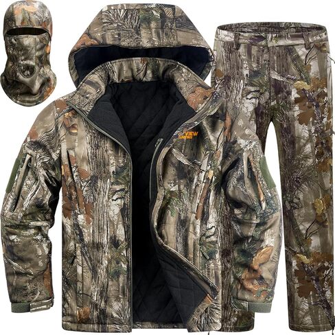 NEW VIEW Insulated Hunting Clothes for Men Cold Weather, Warm Camo Hunting Jacket and Pants, Hunting Suit for Deer Duck Hunts in Kuwait