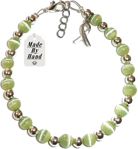 Hidden Hollow Beads Cancer Awareness Bracelet, for Showing Support or Fundraising Campaign, 18 Colors to Choose from, Adult Sized with Extension. Comes Packaged. in Kuwait
