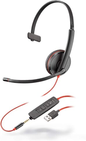 Plantronics 209747-22 Blackwire C3225 Headset,7.4 x 2.4 x 8.6 Inches in Kuwait