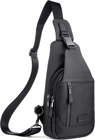 YUAN FAN Leather Sling Bag for Men - Purse Chest Bag Messenger Shoulder Bag Small in Kuwait