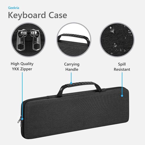 Geekria 65% Keyboard+Mouse Combo Case, Hard Shell Travel Carrying Bag for 68 Keys Compact Keyboard, Compatible with Keychron K6, Nuphy Halo65 in Kuwait