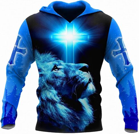 CHAOS MONKEY Mens 3D Hoodies Graphic Jesus My god My King My Lord My Savior My Healer Printed Hoodies Pullover Sweatshirts in Kuwait