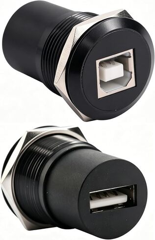 PENGLIN قطعتان من USB B إلى موصل تثبيت على اللوحة، موصل بيانات USB 2.0 أنثى بدون لحام، محول USB من النوع B إلى USB 2.0 ثابت للماسح الضوئي للطابعة in Kuwait