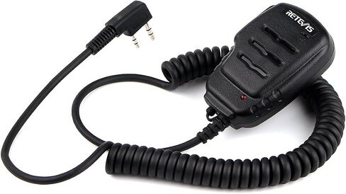 Retevis H-777 Walkie Talkies Mic 2 Pin Shoulder Speaker Mic Compatible with Retevis RT22 RT21 RT68 RT27 RB26 RT85 RT22S RT86 RT19 RT17 Baofeng UV-5R BF-F8HP 2 Way Radios,with 3.5mm Audio Jack(1 Pack) in Kuwait