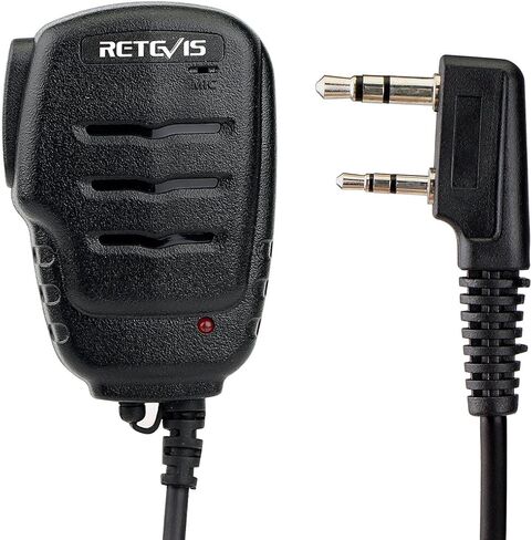Retevis H-777 Walkie Talkies Mic 2 Pin Shoulder Speaker Mic Compatible with Retevis RT22 RT21 RT68 RT27 RB26 RT85 RT22S RT86 RT19 RT17 Baofeng UV-5R BF-F8HP 2 Way Radios,with 3.5mm Audio Jack(1 Pack) in Kuwait