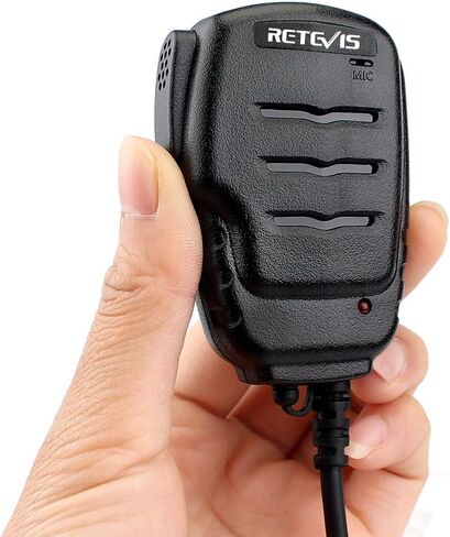 Retevis H-777 Walkie Talkies Mic 2 Pin Shoulder Speaker Mic Compatible with Retevis RT22 RT21 RT68 RT27 RB26 RT85 RT22S RT86 RT19 RT17 Baofeng UV-5R BF-F8HP 2 Way Radios,with 3.5mm Audio Jack(1 Pack) in Kuwait