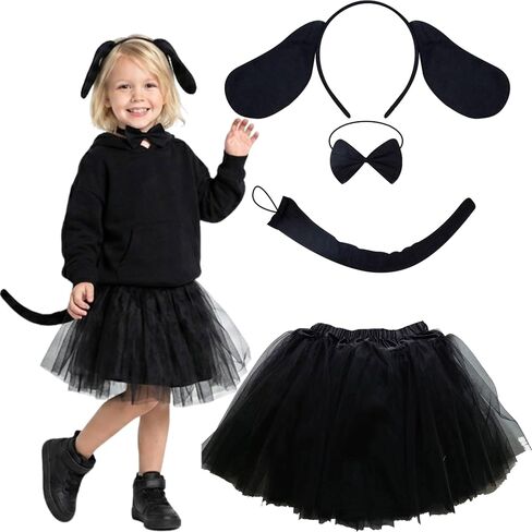 Kirei Sui Kids Golden Retriever Puppy Dog Dachshund Dalmatians Ears Headband & Tutu Costume in Kuwait