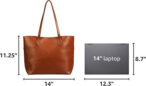 Tote Bag For Women Vegan Leather Simple Vintage Shoulder Retro Handbag Classic A4 Purse in Kuwait