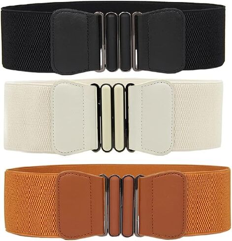 Swtddy Women's Elastic Wide Stretchy Waist Cinch Belt Waistband For Dresses in Kuwait