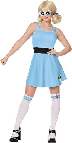Spirit Halloween The Powerpuff Girls Adult Bubbles Costume | Officially Licensed | Group Costume | TV and Movie Costume in Kuwait