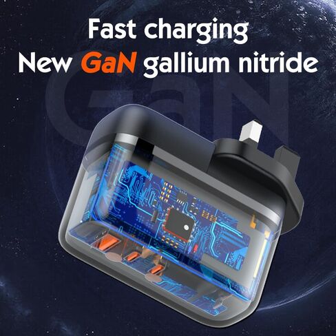 140W GaN USB c Charger Block Type-C PD Charger 6 Ports USB C Charging Station Hub Block 100W USB-C Power Delivery & 45W USB-A Port for MacBook iPad iPhone Galaxy iMac Laptop Switch Pixel and More in Kuwait