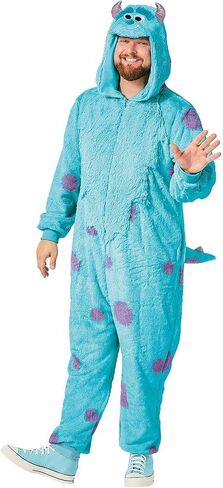 Spirit Halloween Monsters Inc. Adult Sulley Union Suit Costume | Officially Licensed | Group Costume | Disney | Pixar in Kuwait