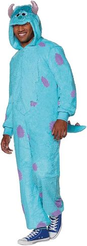 Spirit Halloween Monsters Inc. Adult Sulley Union Suit Costume | Officially Licensed | Group Costume | Disney | Pixar in Kuwait