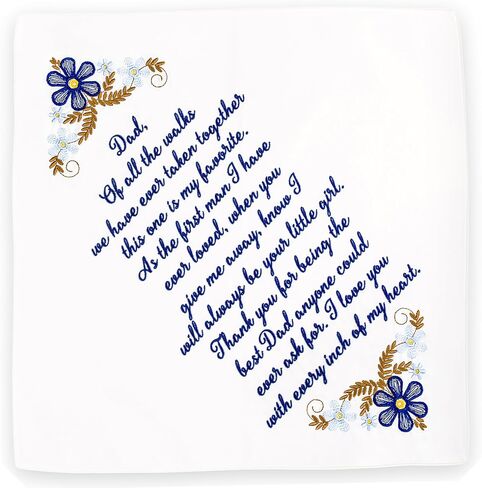 W&F GIFT Mother and Father of The Bride Gifts | Wedding Gift Handkerchief Set For Parents of The Bride from Daughter in Kuwait