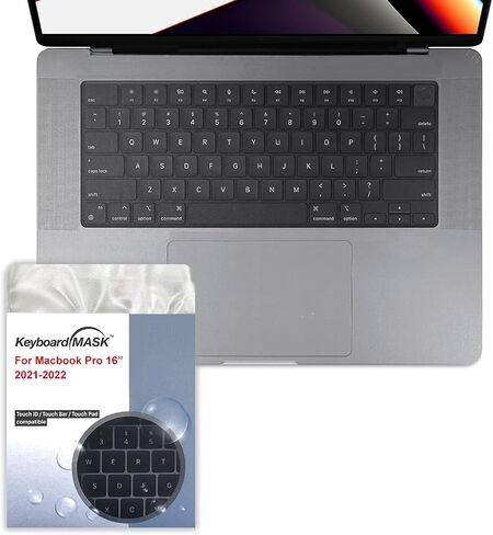 KeyboardMask for MacBook Pro 14" Matte Finish Full Cover for Keyboard + Touchbar/Pad/ID Work While Covered Ultra Thin Keyboard Cover Protector Waterproof Anti-Dust MacBook Pro 14 (2021) in Kuwait