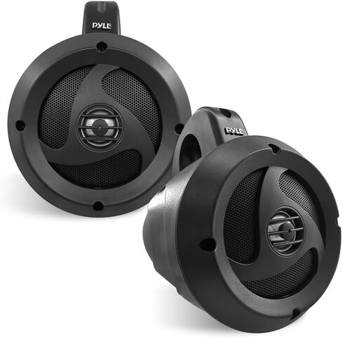 Pyle 2-Way Waterproof Bluetooth Off-Road Speakers - 4 inch 900W Active Passive Marine Grade Wakeboard Tower Speakers System w/AUX, Full Range Outdoor Stereo Speaker for ATV/UTV Jeep Boat PLUTV40BTA in Kuwait