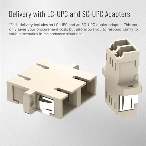 Karono Fiber Optic Adapter, LC to SC Adapter Cable, Multimode 62.5/125 Duplex, Hybrid Connector Coupler Converter Dongle, Male & Female Mutual Transfer Fiber Optic Cable(1 ft.) in Kuwait