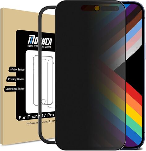 واقي شاشة Mothca Matte للخصوصية لهاتف iPhone 14 Pro Max مقاس 6.7 بوصة مع ملصق محاذاة، مضاد للتجسس ومضاد للوهج تغطية كاملة من الزجاج المقسى المضاد لبصمات الأصابع ناعم وغير داكن، سهل التركيب in Kuwait